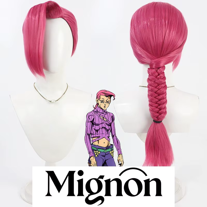 Perruque de cosplay Doppio au vinaigre d'aventure Bizarre de Mignon JoJo