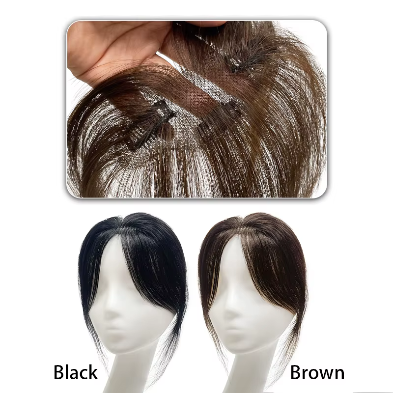 Extensions de cheveux naturels à clipser pour le front et les tempes