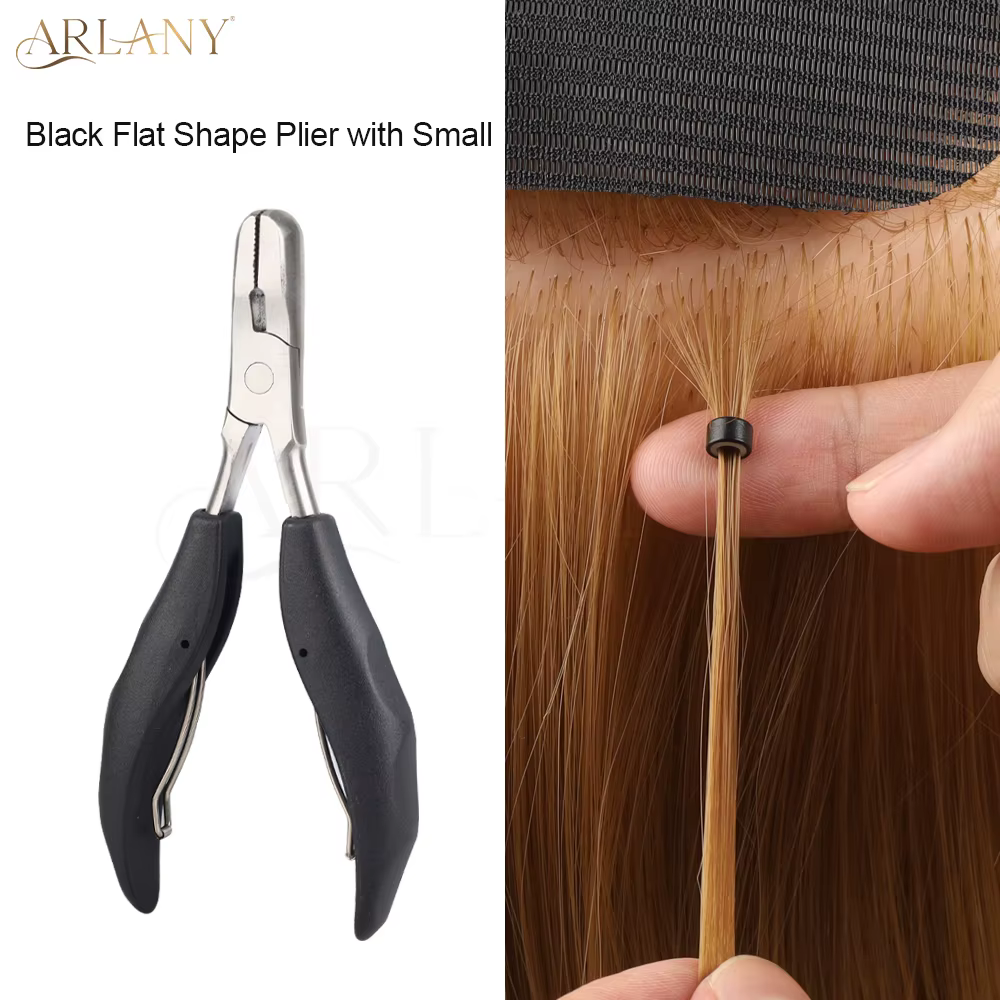 Pince pour extensions de cheveux en acier inoxydable