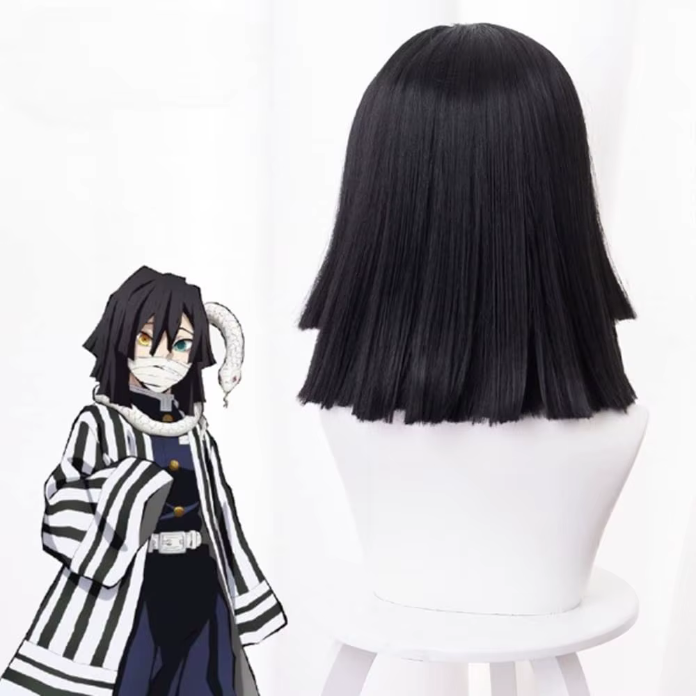 Perruque de Cosplay Anime Iguro Obanai
