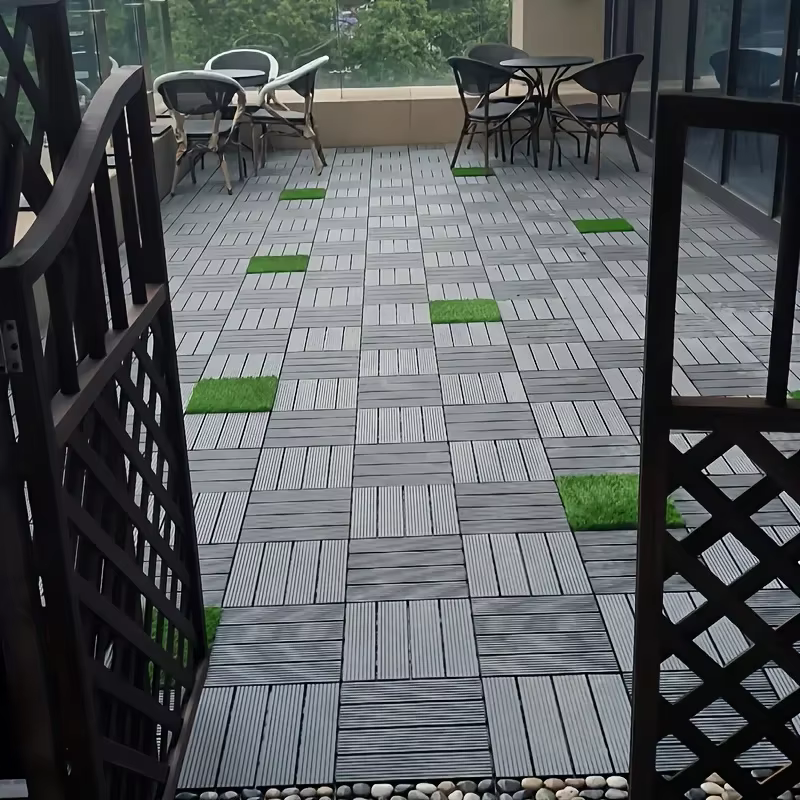 Plancher de balcon adapté à terrasse extérieure, balcon, jardin, cour, décoration de sol, épissage, carrelage de balcon, 1 pièce