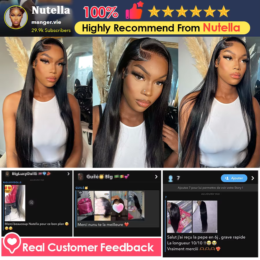 Princesse cheveux 13x6 13x4 HD dentelle frontale perruque pré-épilée sans colle