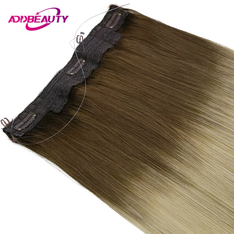 Extensions de cheveux Halo lisses à clipser