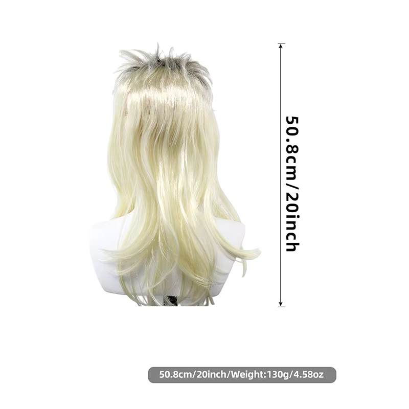 Perruque synthétique blonde style mulet