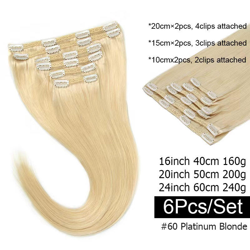 Extensions de Cheveux Humains à réinitialisation Brun Foncé