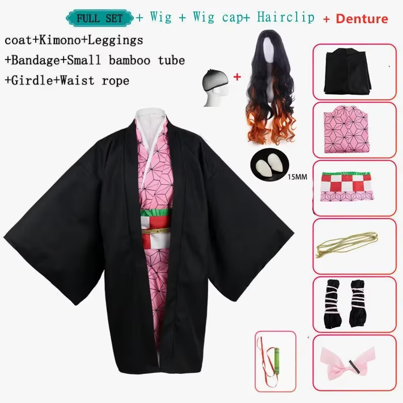 Nezuko Cosplay Anime démon tueur Kimetsu No Yaiba