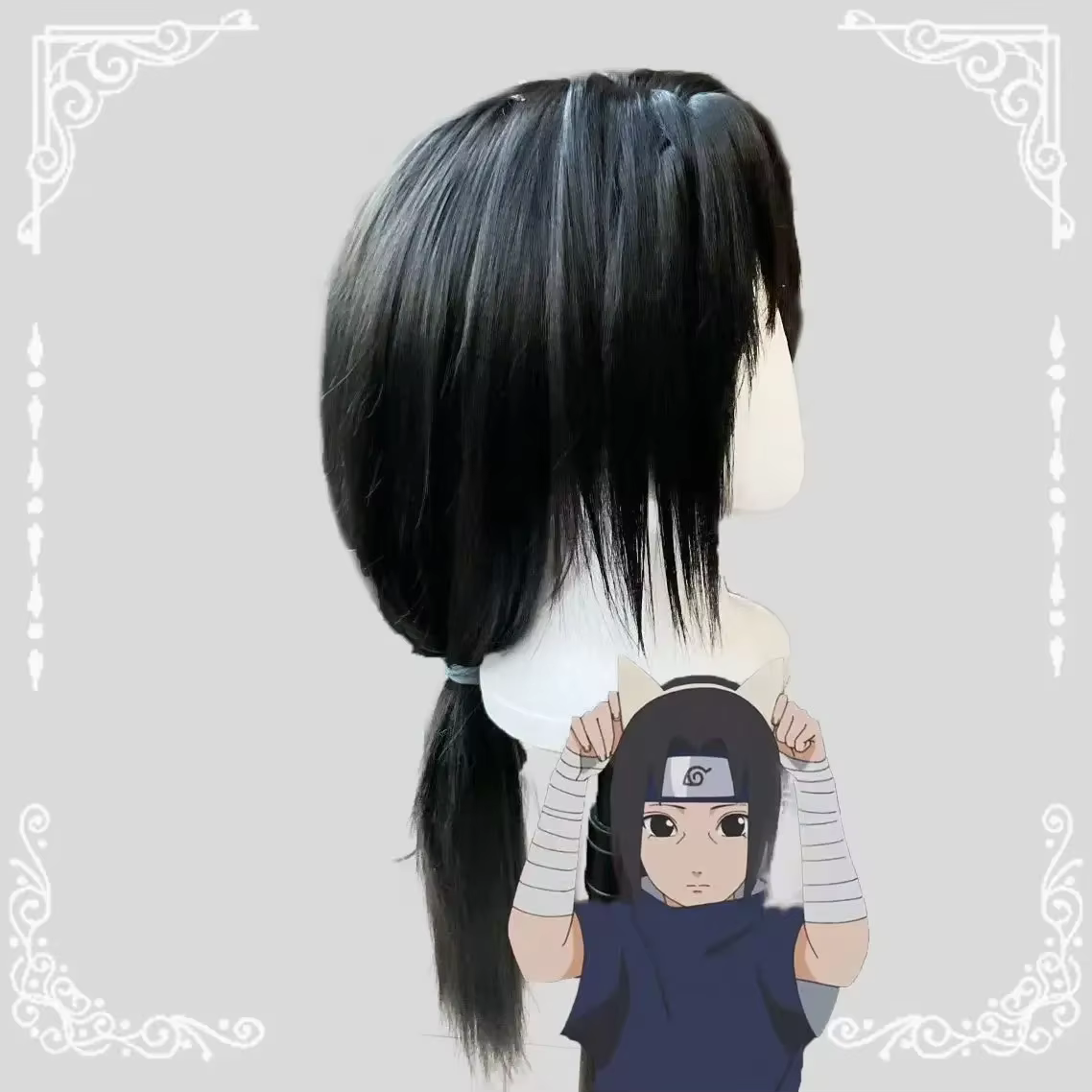 Perruque de cosplay Anime Uchiha Itachi