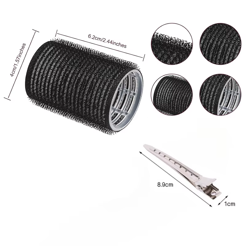 12 pièces bigoudis auto-agrip crochet