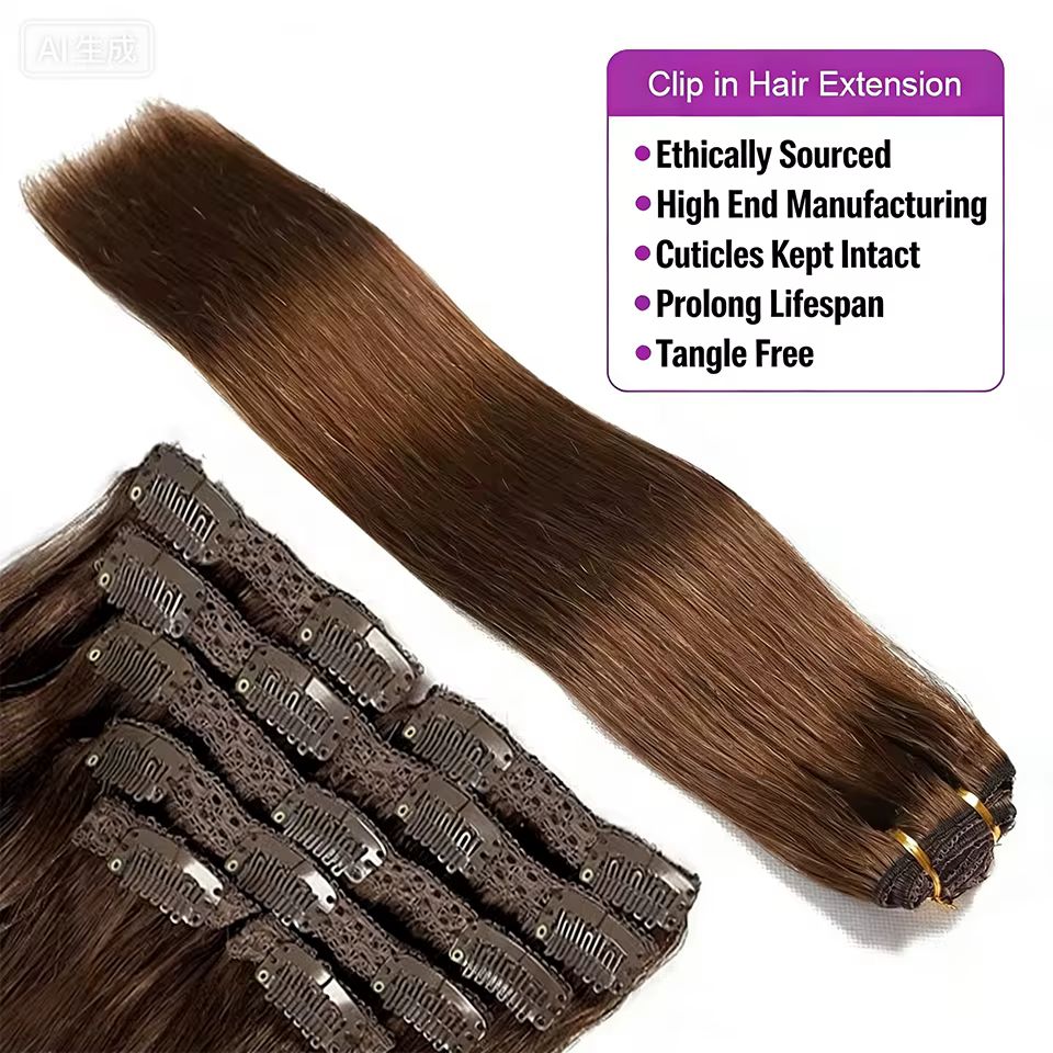 Extensions de cheveux à clipser