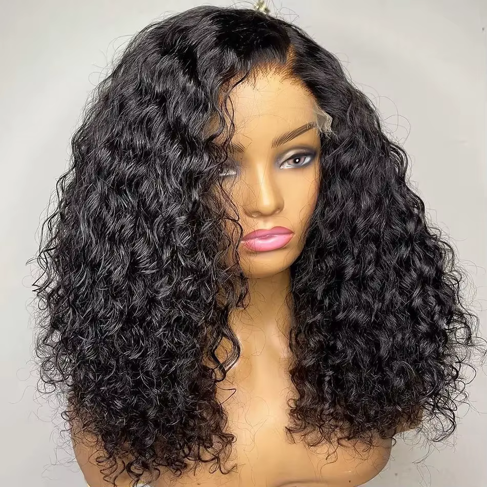 Perruque synthétique courte bouclée caution Bob Cut pour femme