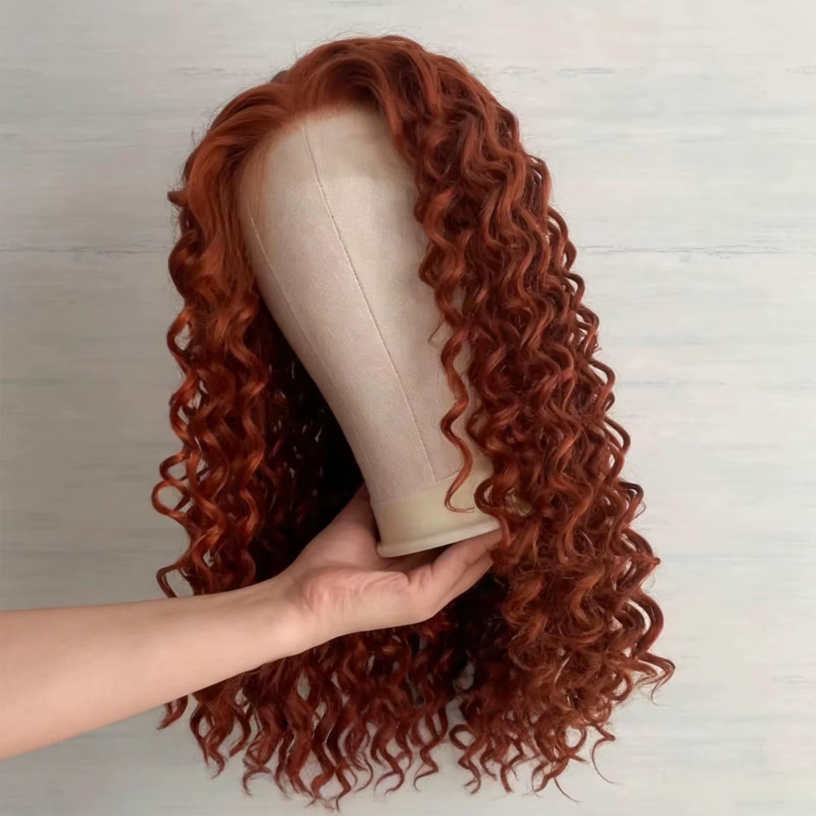 Auburn gingembre 13X4 perruques avant en dentelle bouclée profonde pour les femmes cuivre rouge Orange cheveux synthétiques longs crépus résistant à la chaleur fête Cosplay