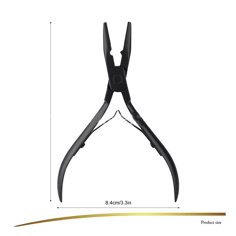 Pince professionnelle pour extensions de cheveux, pince d'application de trame, Micro perles à maillons, pince plus proche