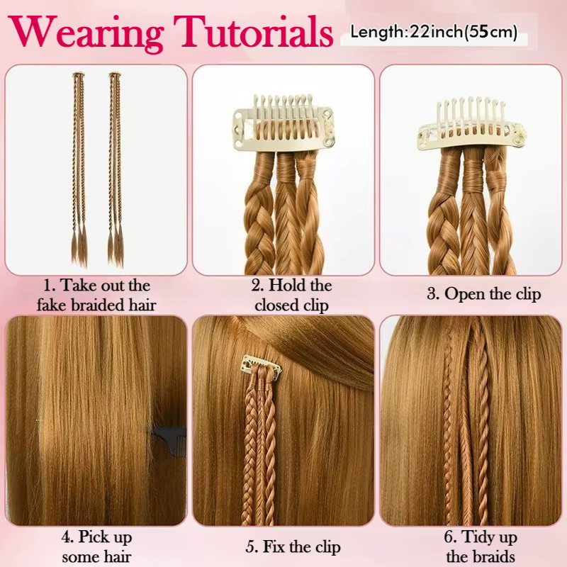 Extension de cheveux tressés 22 pouces Extensions