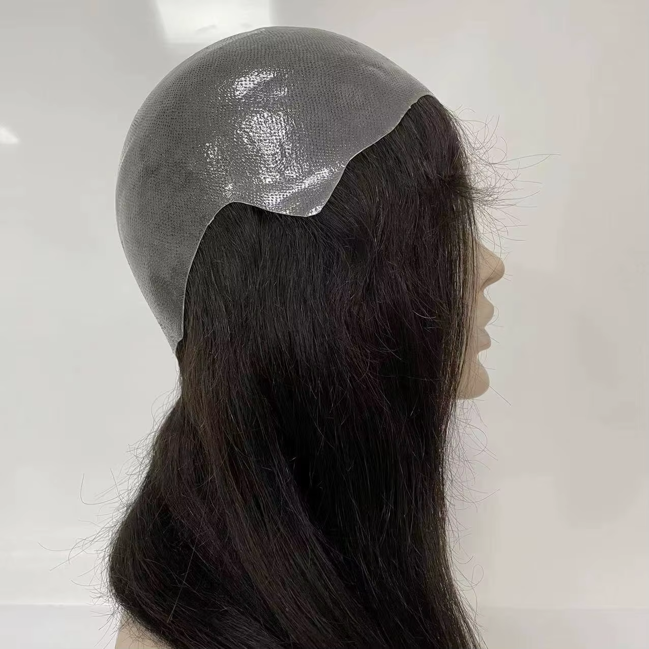 Perruques de cheveux humains à Base nouée en Pu pour femmes