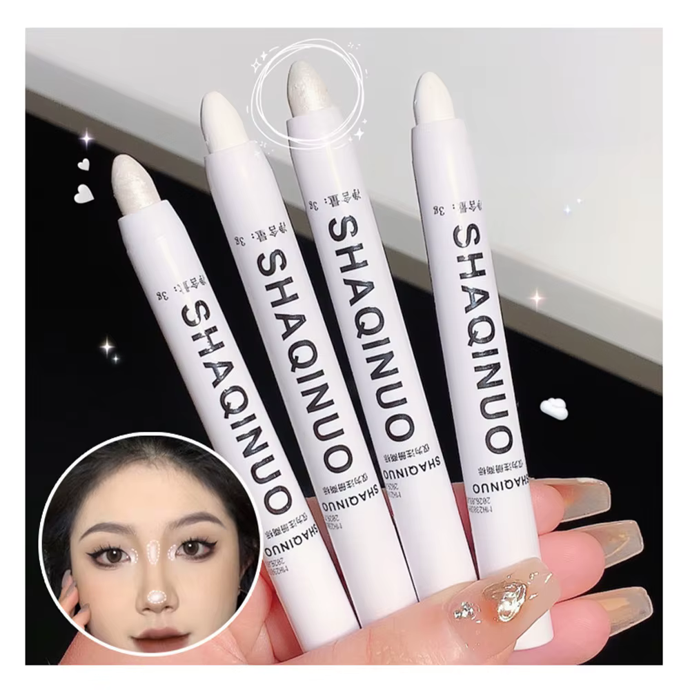 Stylo surligneur argenté scintillant, anciers de fard à barrage, eye-liner blanc, 256