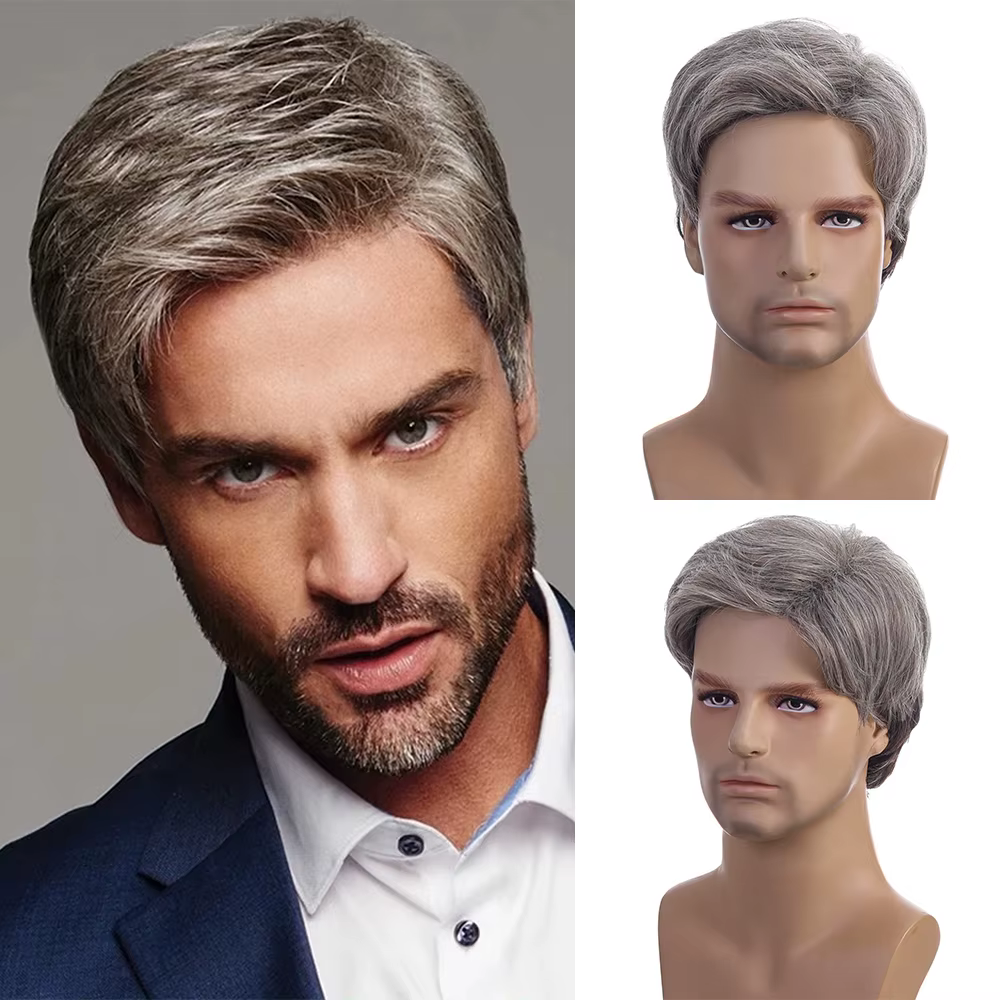 Perruques brunes pour hommes