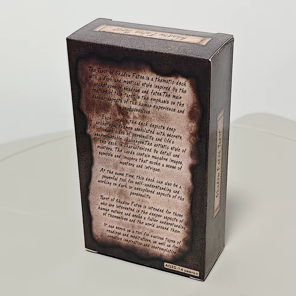 Shadow Fates Tarot Deck 10.3*6cm, 78 pièces cartes sombres raide dans le folklore, le mythe et la sagesse de l'ombre-langue russe