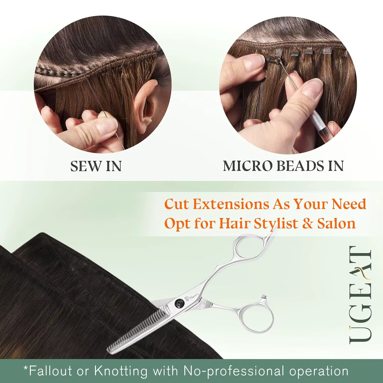 Ugeat coudre dans les Extensions de cheveux
