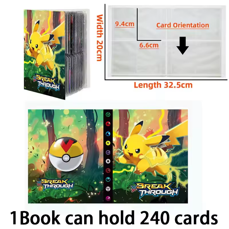 Album de cartes Pokémon 2027@@@ – Livre de collection pour 240 cartes – Nouveau modèle créatif – Classeur de rangement pour cartes de collection