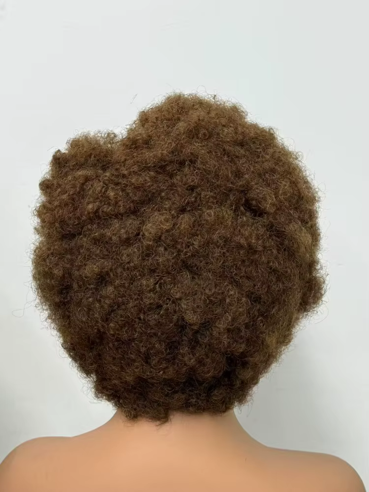 Perruque Bob Lace Front Wig naturelle crépue bouclée