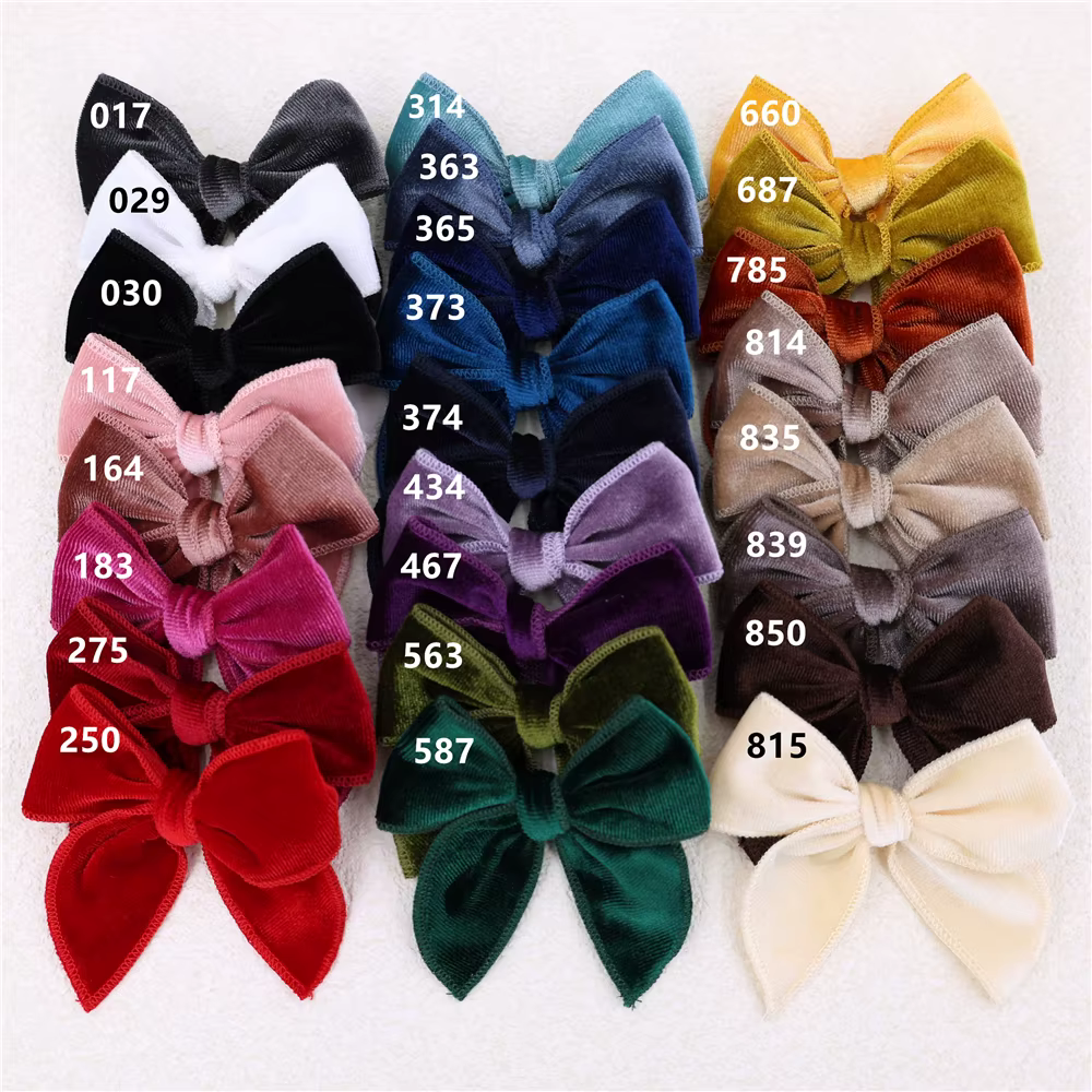 Pinces à cheveux en velours pour tout-petits