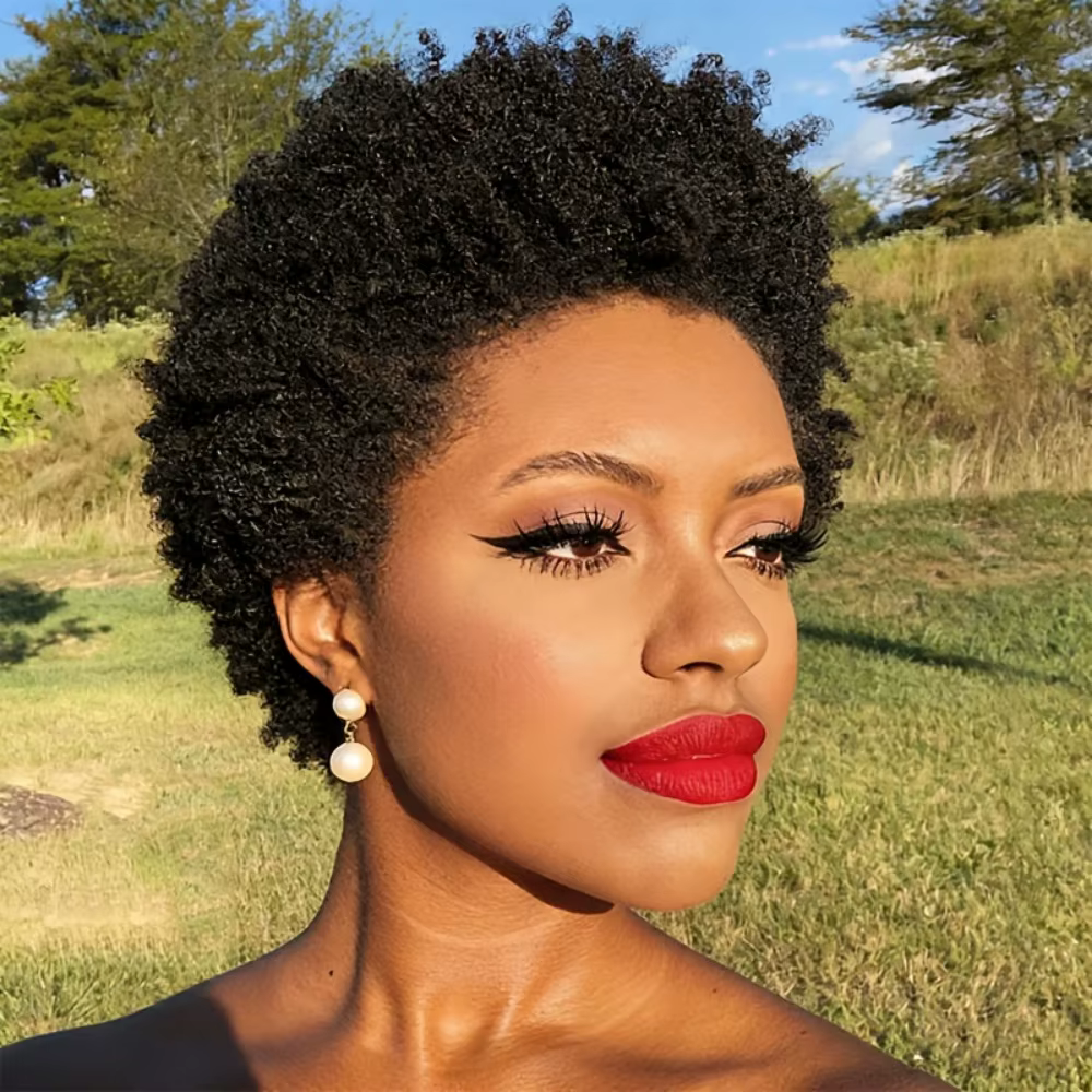 Perruques afro courtes bouclées pour femmes