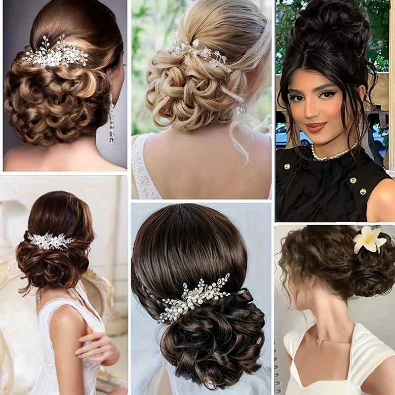Extension de chignon synthétique bouclé et ébouriffé