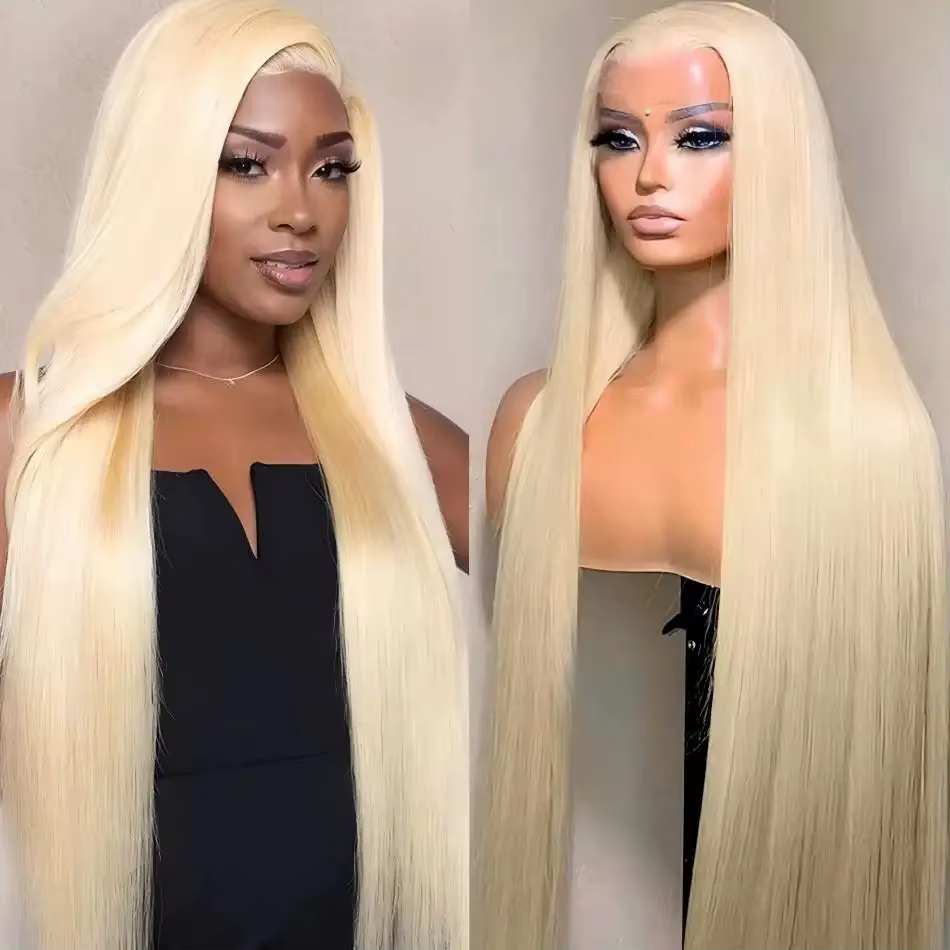 Perruque Lace Front Wig synthétique couleur blond miel 613