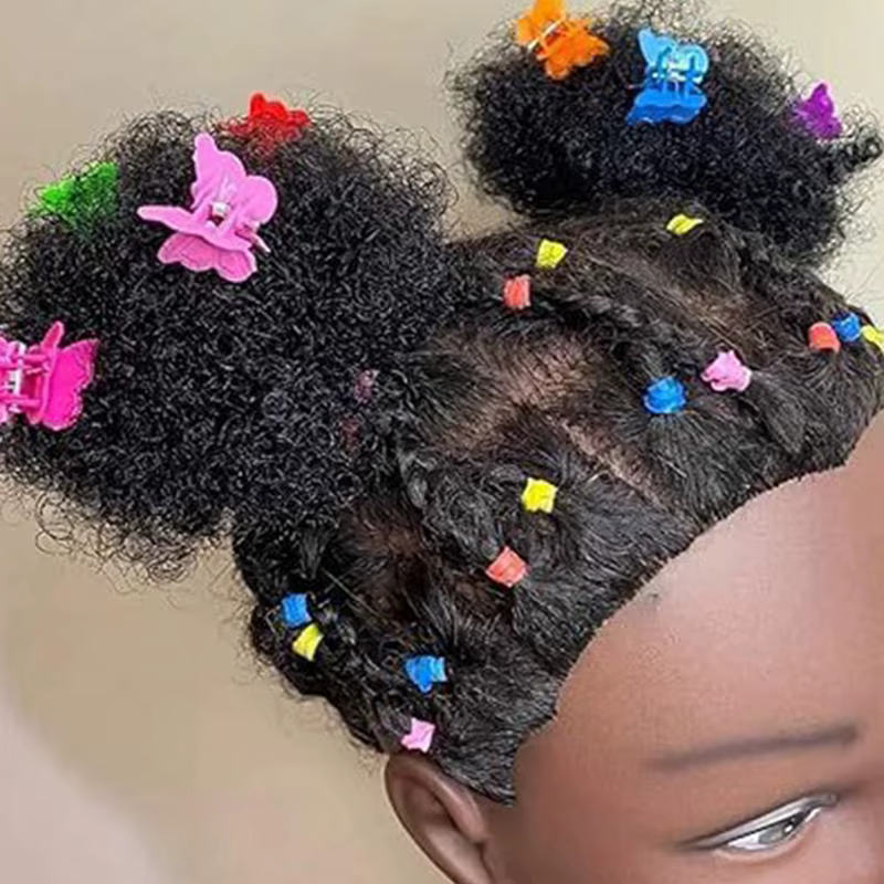 Chignon Afro Synthétique Bouffant pour Enfants