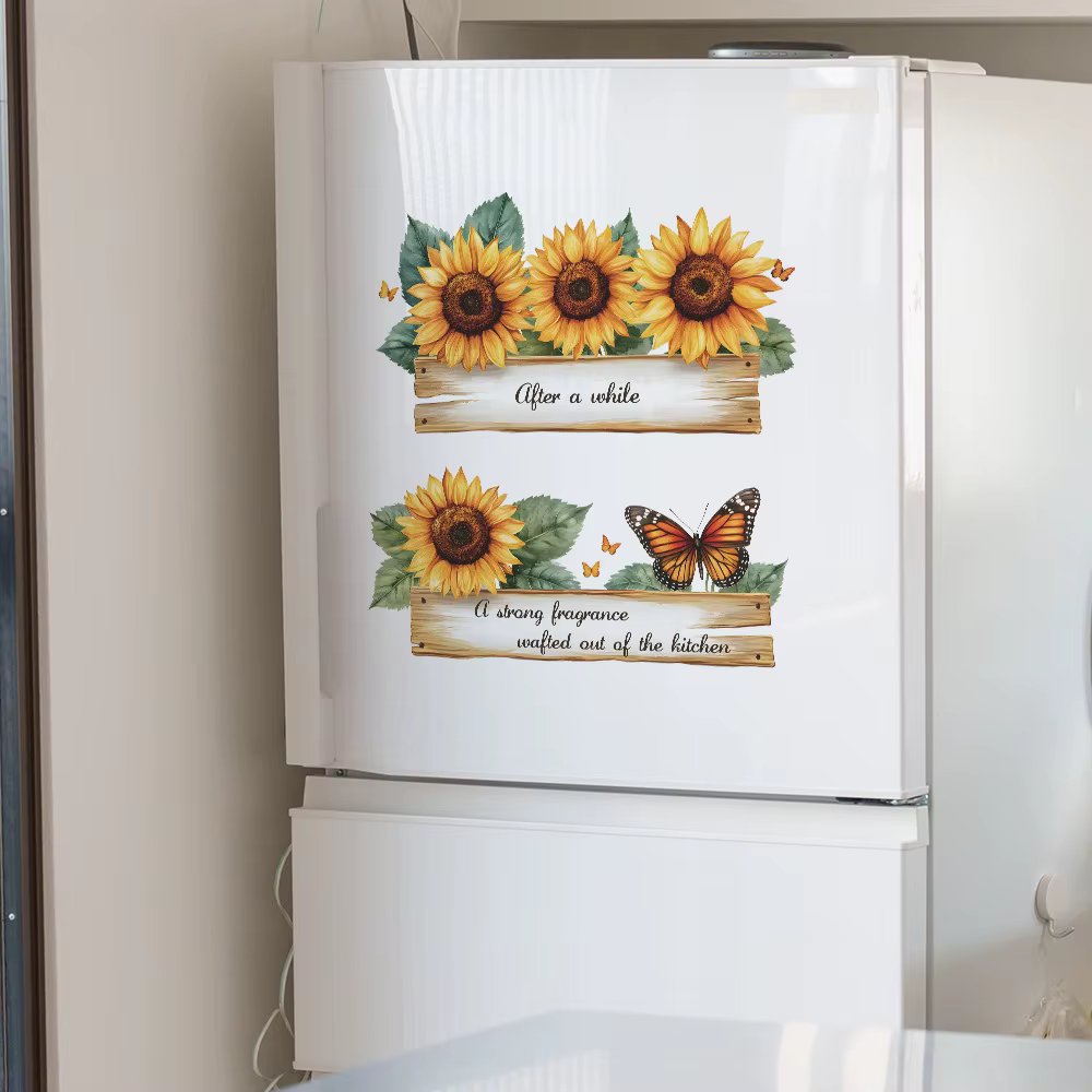 Slogan anglais fleur de tournesol, autocollants muraux pour chambre à coucher, salon, maison, embellissement du fond mural et décoration