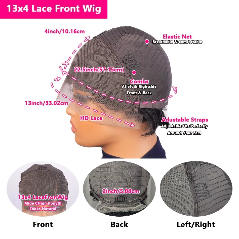 Perruque Lace Front Wig naturelle bouclée