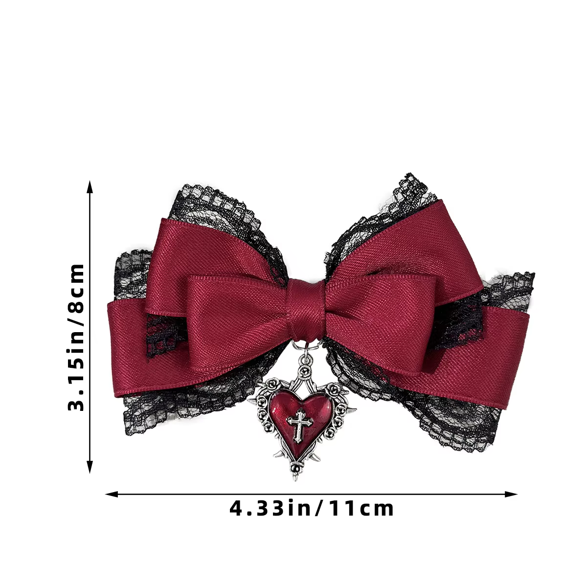 Pince à cheveux gothique Style Lolita