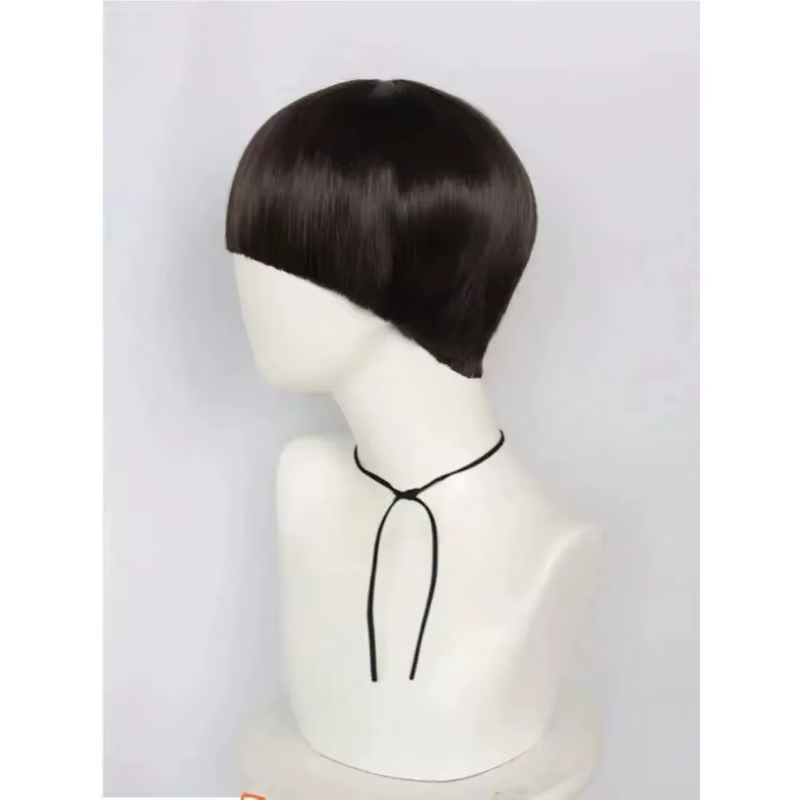 Perruque de cosplay courte marron pour hommes