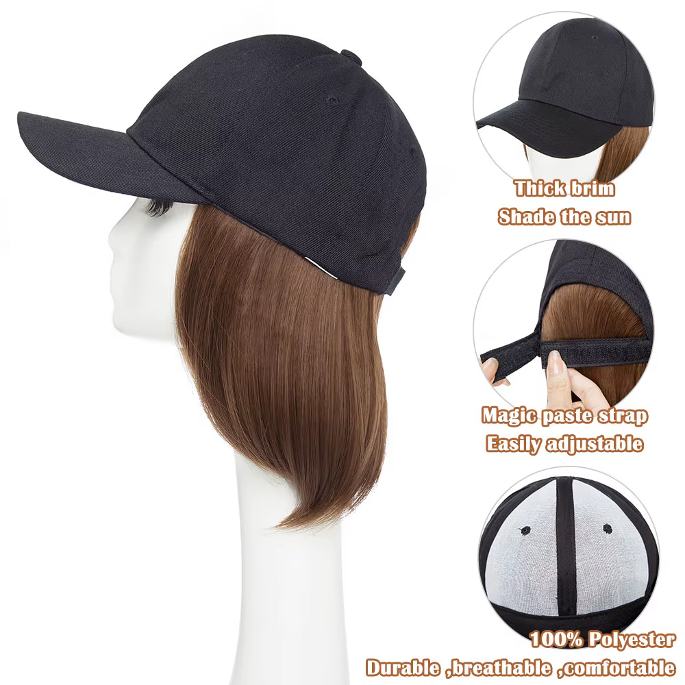Casquette de Baseball avec Extensions de cheveux