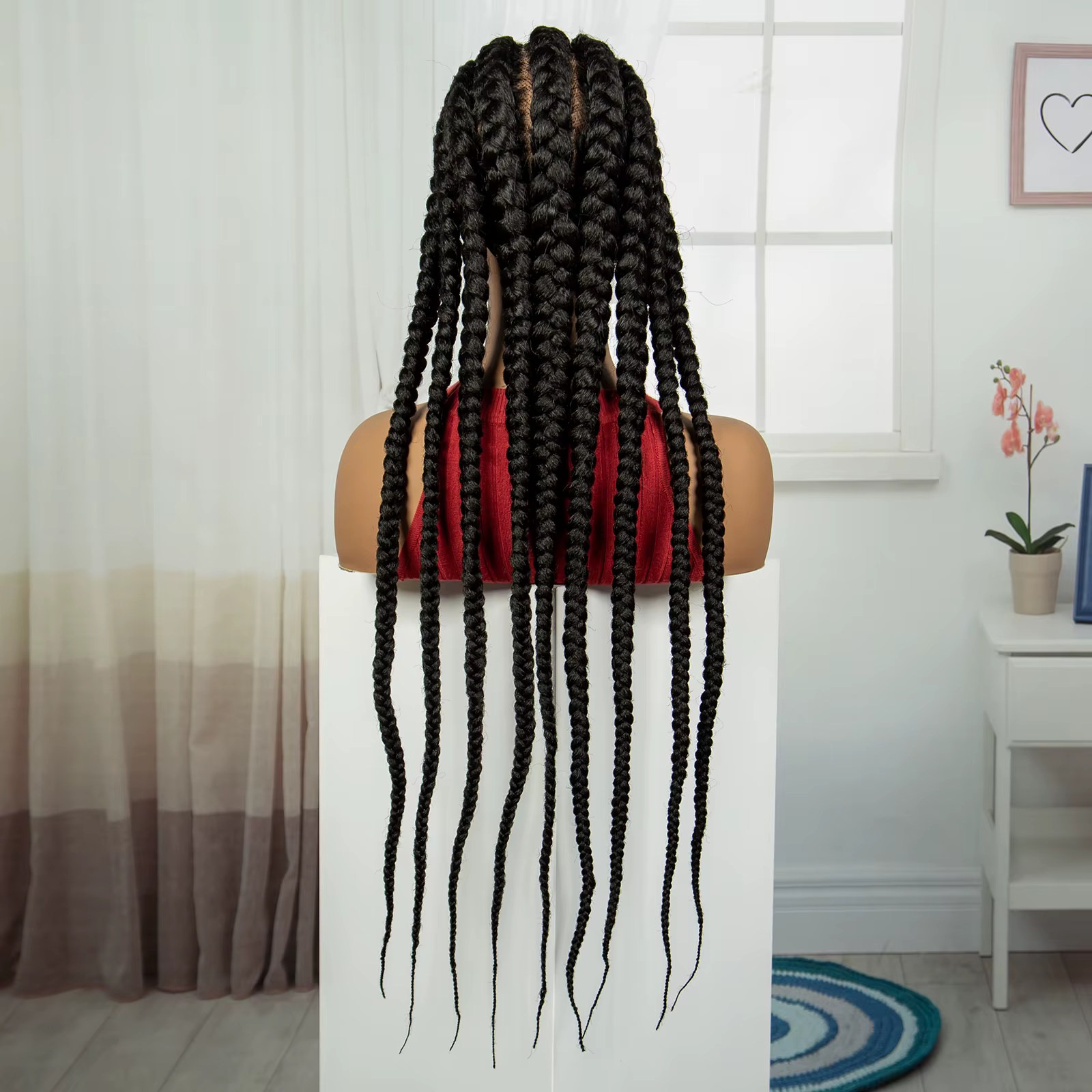 Perruques tressées Cornrow de 32 pouces
