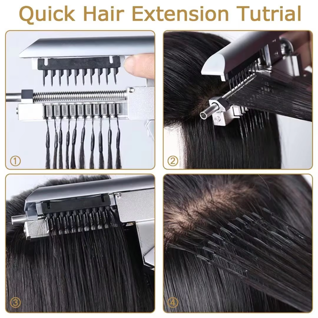 Machine d'extension de cheveux 6D professionnelle