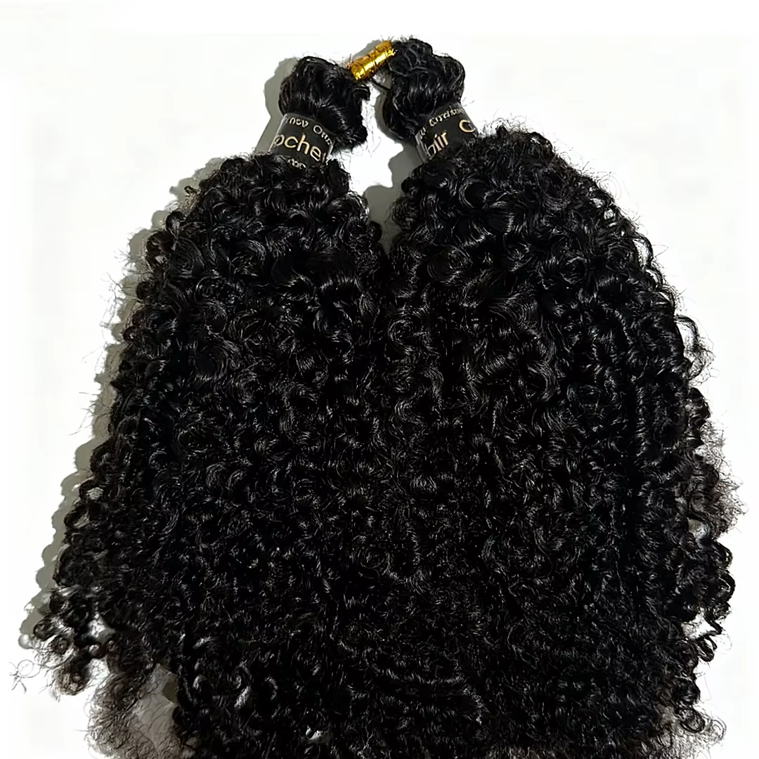 Nouvelles extensions de cheveux humains bouclés crépus pré-séparées pour crochet