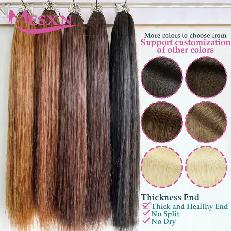MESXN Third Feather Nouvelles Extensions de Cheveux Naturels Lisses