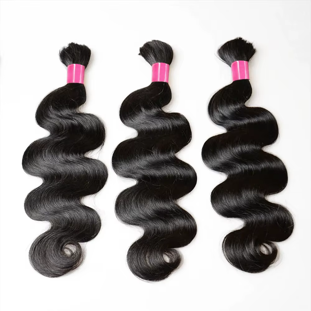 Extensions de cheveux humains Remy double drawn 100g, cheveux bruts en vrac pour tresses bohèmes et tresses ondulées