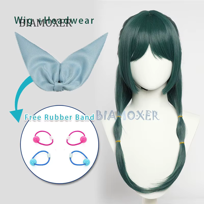 Maomao Cosplay perruques Anime l'apothicaire journaux perruque mignon femmes vert noirâtre cheveux longs Mao Mao