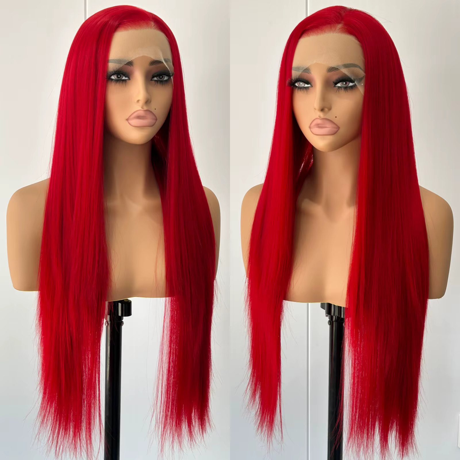 Perruque Lace Front Wig synthétique lisse et longue