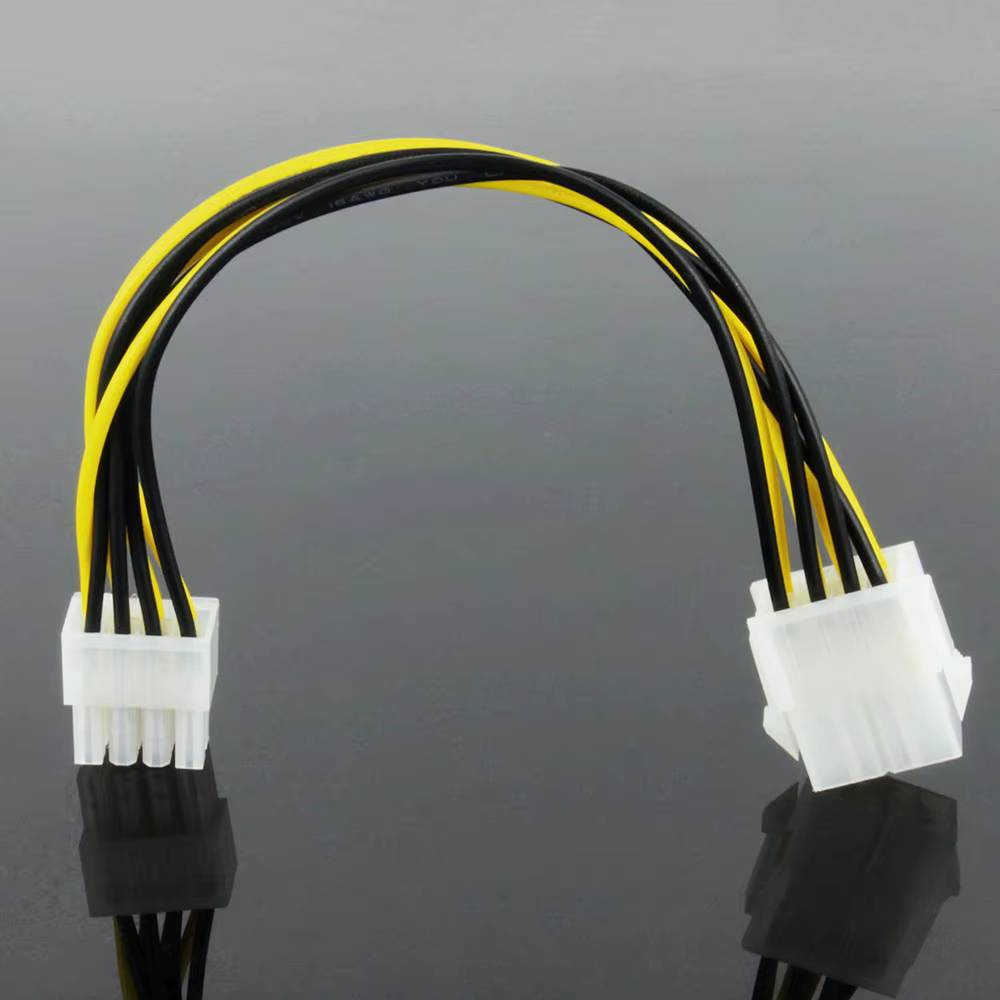 OULLX 8 broches à 8 broches ATX EPS mâle à femelle Extension d'alimentation CPU PSU carte mère câble adaptateur d'extension d'alimentation