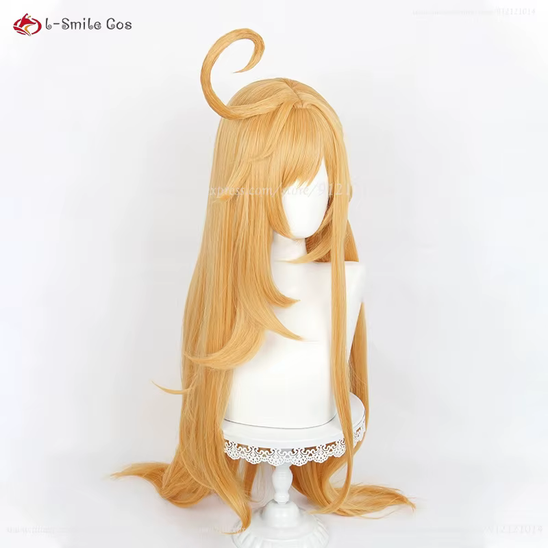 Escoffier Cosplay perruque 80 cm de Long jaune doré perruques