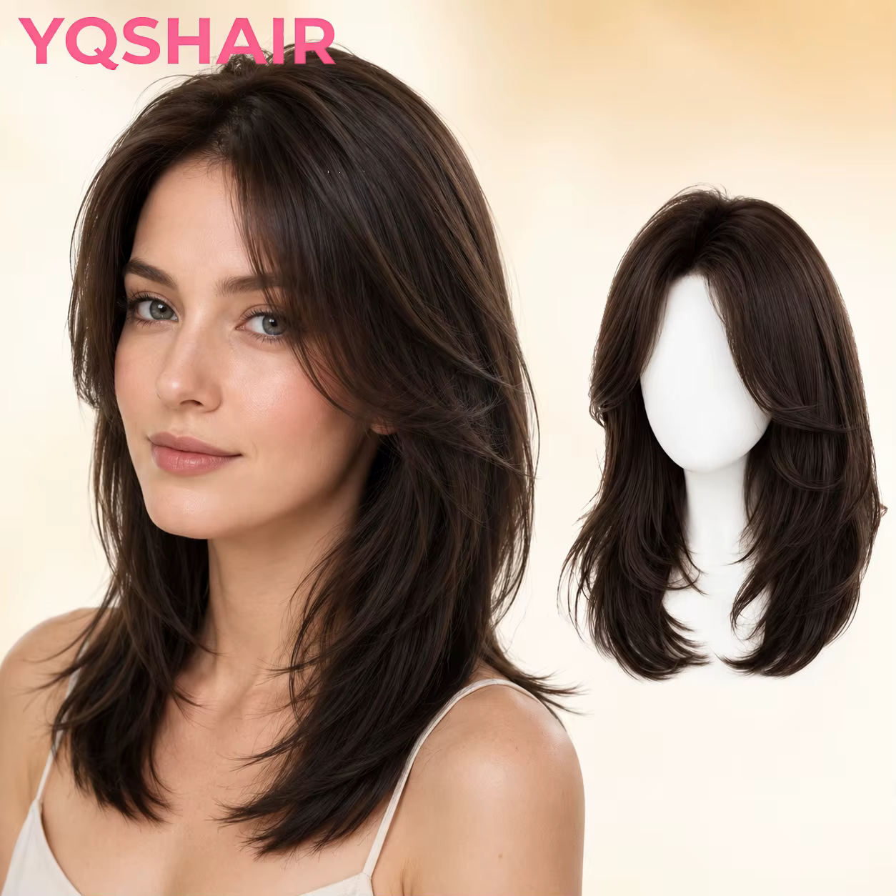 Perruque de cheveux humains en soie 6 "x 6"