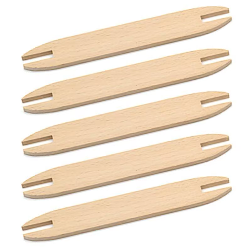 E8BD 5PCS Sticks tissage en bois 6 pouces 11,8 pouces tissage long