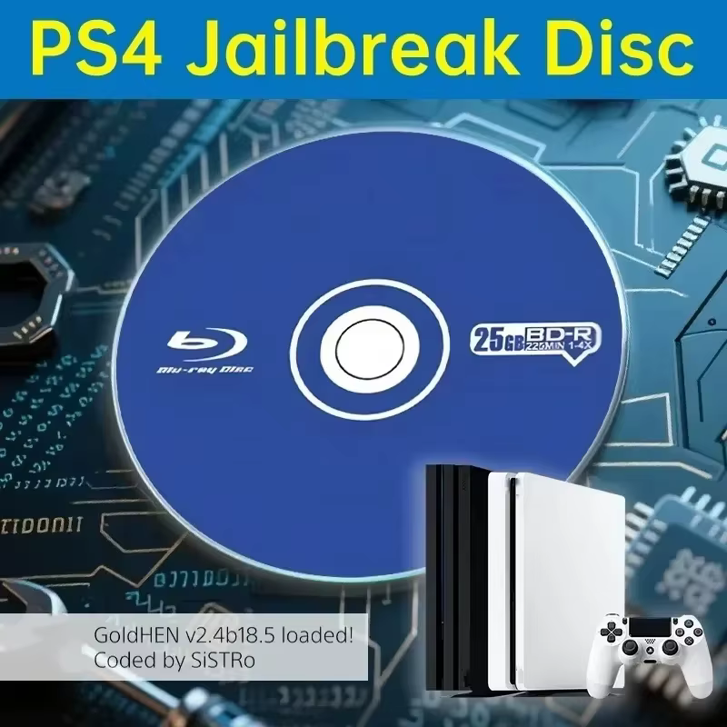 Ultimate PS4 tout-en-un Jailbreak Gold Disc Bootable éjection charge utile pour le micrologiciel 9.0-12.52 jeux de brassage à domicile et de sauvegarde Jailbreak Disc