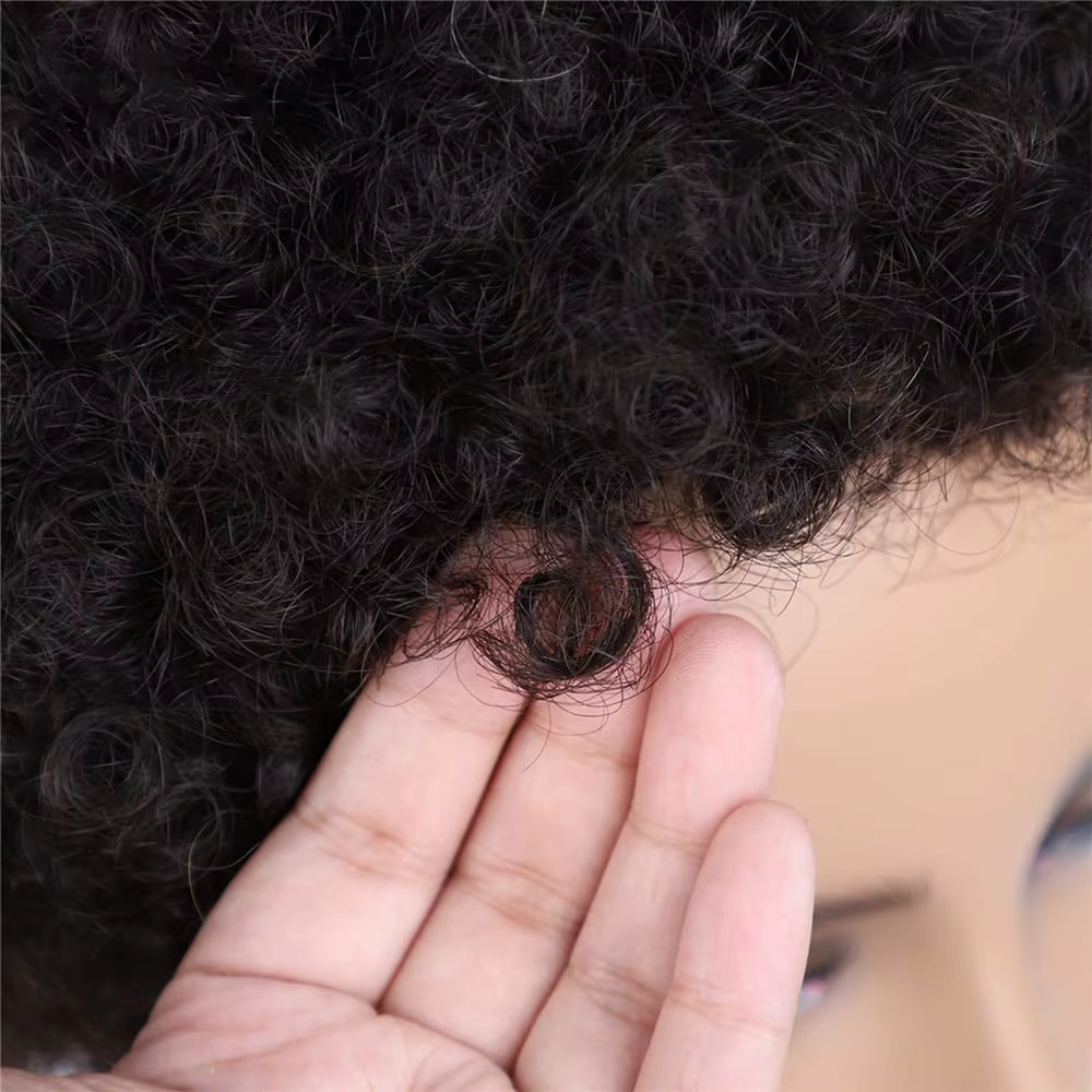 Perruques Afro crépues bouclées avec frange
