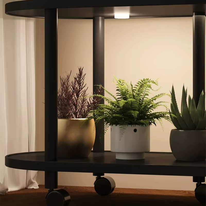Étagère à plantes d'intérieur pour terrasse, rangement extérieur, support métallique pour plantes de style Mid-Century pour porche, mobilier de jardin et de patio
