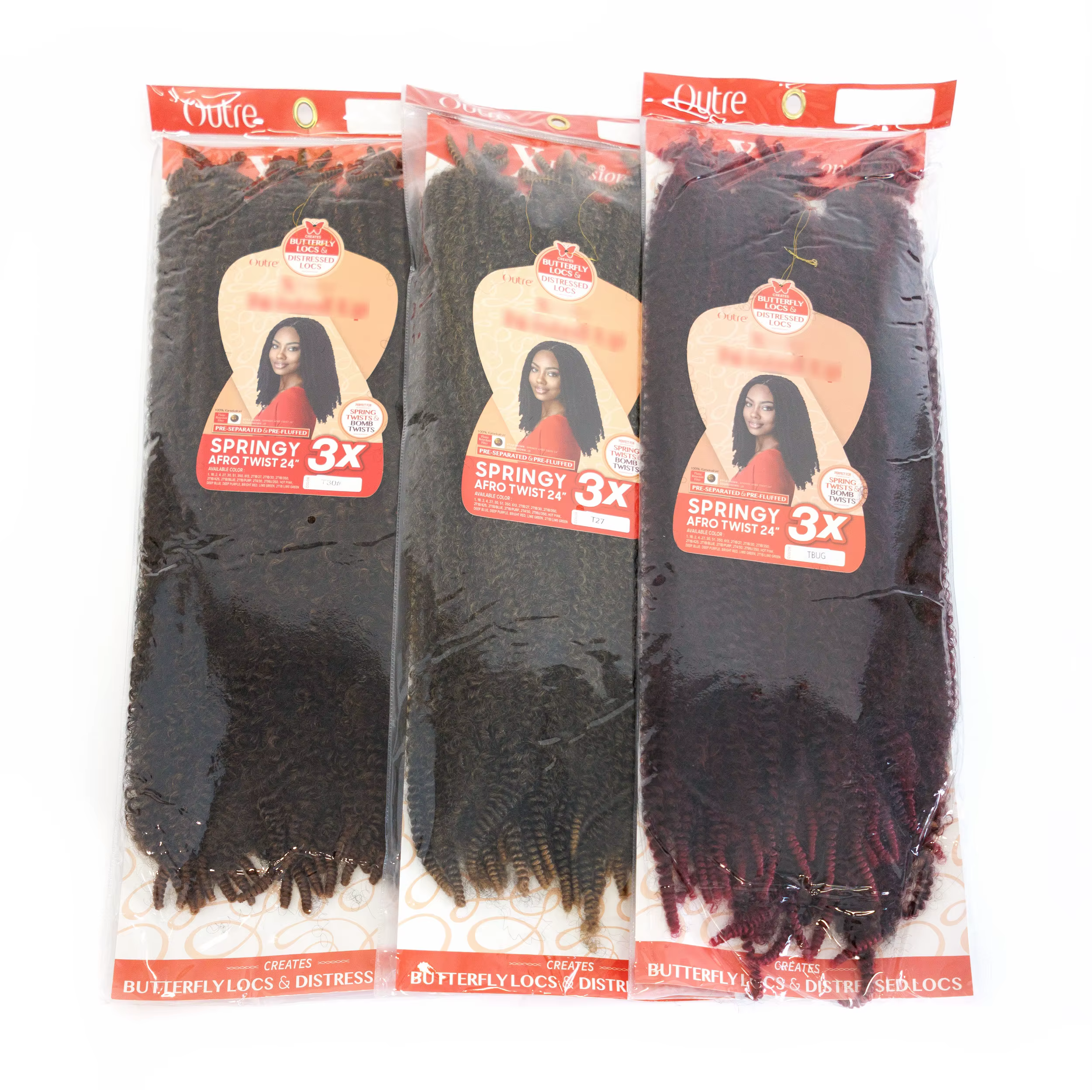 Extensions capillaires synthétiques Afro torsadées de printemps