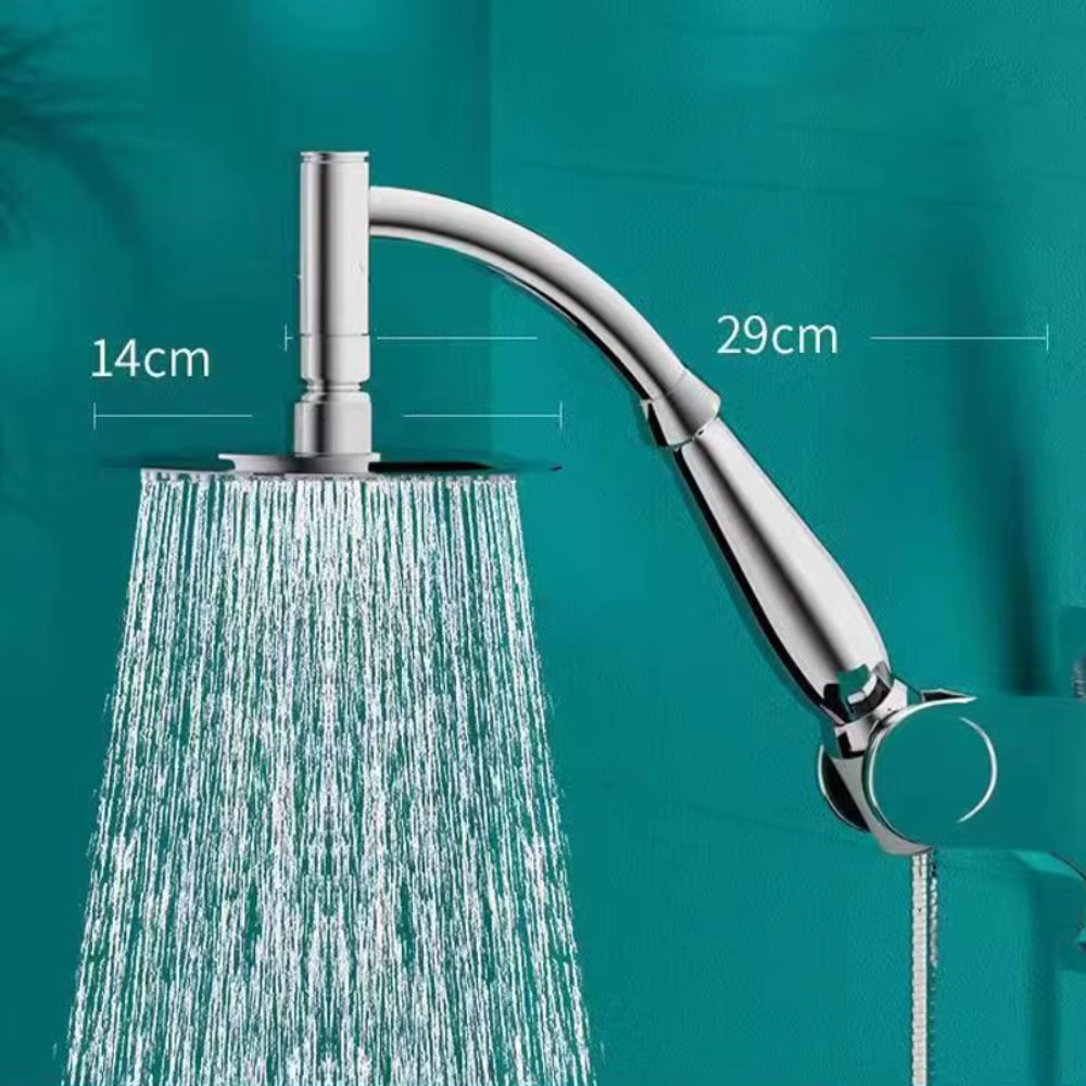 Pommeau de douche carré en acier inoxydable haute pression, extension de douche à effet pluie, grande extension de douche incurvée
